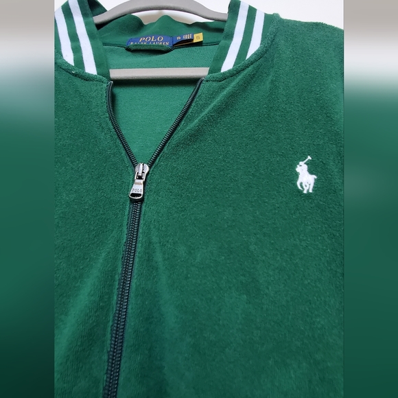 Polo Ralph Lauren, track jacket, bold green zip up! Size XL - Picture 7 of 8